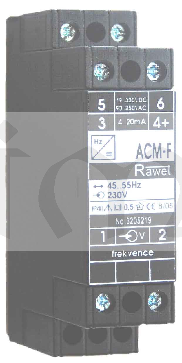 Převodník kmitočtu ACM-F, 230V/4..20mA, nap.19..300Vdc a 90..250Vac