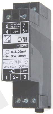 GXNB zodolněný galvanický oddělovač napájený s aktivním výstupem